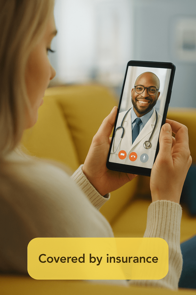 a woman taking virtual counselling